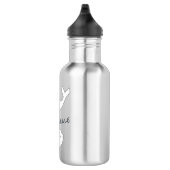 Beluga Whale Water Flasche (dunkler Text) Edelstahlflasche (Rechts)