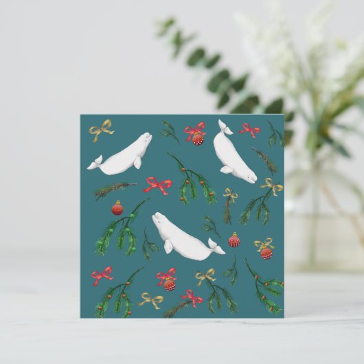 Beluga Whale Weihnachten (Stehend Vorderseite)