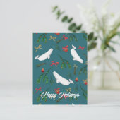 Beluga Whale Weihnachtsfeiertag Postkarte (Stehend Vorderseite)