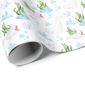 Beluga Whale Wrapping Paper Geschenkpapier (Rolleneckpunkt)