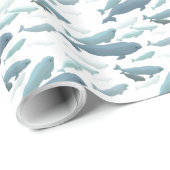 Beluga Whale Wrapping Paper Whale Weihnachtspapier Geschenkpapier (Rolleneckpunkt)