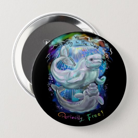 Beluga Whales Button (Vorne & Hinten)