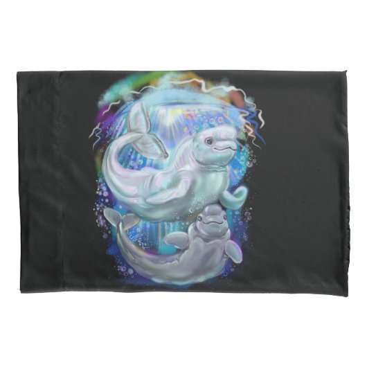 Beluga Whales Kissenbezug (Vorderseite)