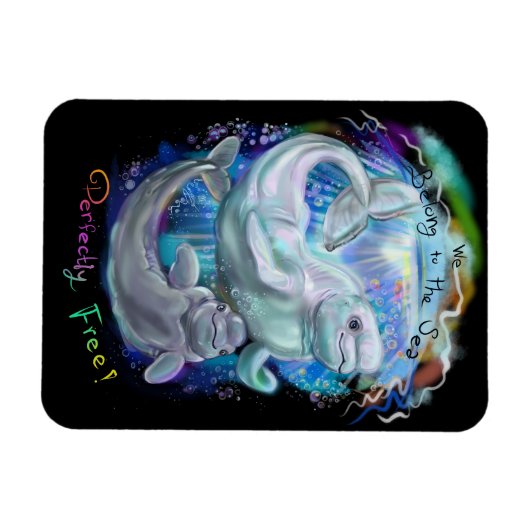 Beluga Whales Magnet (Horizontal)
