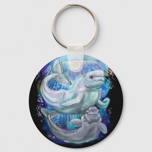 Beluga Whales Schlüsselanhänger (Vorderseite)