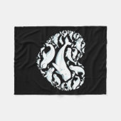 Beluga Whales Valentine Days For Kids Boy Girl Men Fleecedecke (Vorderseite (Horizontal))