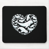 Beluga Whales Valentine Days For Kids Boy Girl Men Mousepad (Vorne)