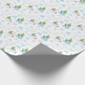 Beluga Whales Wrapping Paper Geschenkpapier (Ecke)