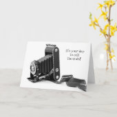 Belügt Kamera mit Film Geburtstag Karte (Gelbe Blume)