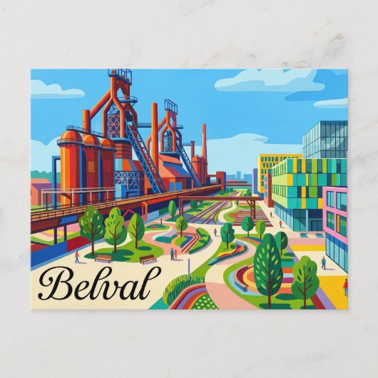 Belval Luxemburg Postkarte (Vorderseite)