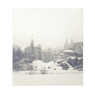 Belvedere Burg im Winter im Zentralpark Notizblock