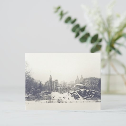 Belvedere Burg im Winter im Zentralpark Postkarte (Stehend Vorderseite)