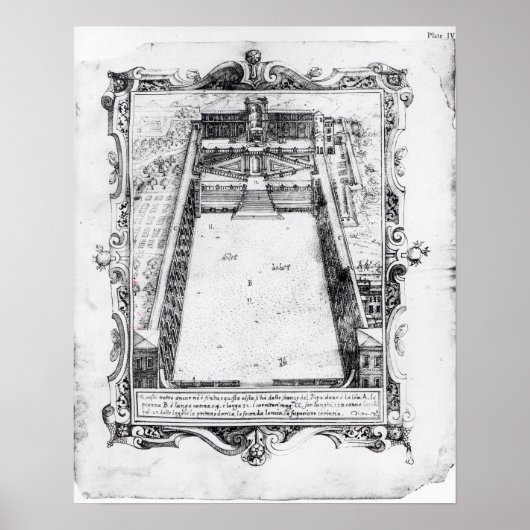 Belvedere Court im Vatikan Rome, 1581 Poster (Vorne)