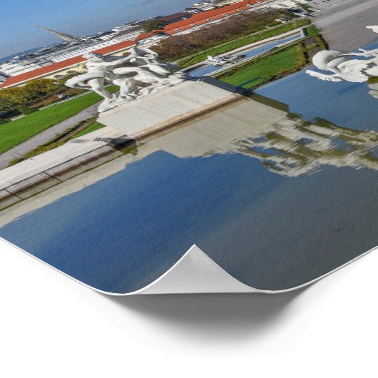 Belvedere Palace Pool, Wien, Österreich Poster (Ecke)