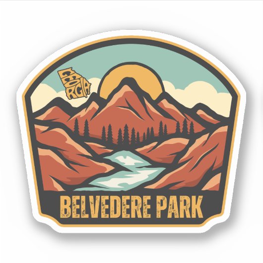 Belvedere Park, Georgia Aufkleber (Vorderseite)