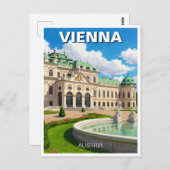 Belvedere Vienna Austria Travel Postkarte (Vorne/Hinten)
