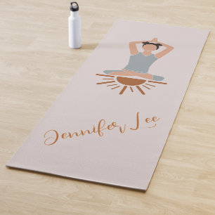 Bemale Person in Yogapose Personalisiert Yogamatte