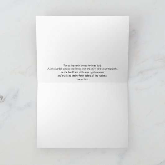 bemalt Bluebonnets 1 Scripture Card Isaiah 61:11 Karte (Innenseite)