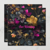 bemalt Bouquet Hochzeitseinladung Einladung (Vorne/Hinten)