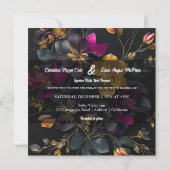 bemalt Bouquet Hochzeitseinladung Einladung (Rückseite)