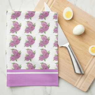 (bemalt) Lavendelrosen Handtuch