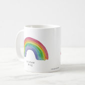 bemalt Regenbogen-Tasse/bogha-froise schottisch-gä Kaffeetasse (Vorderseite Links)