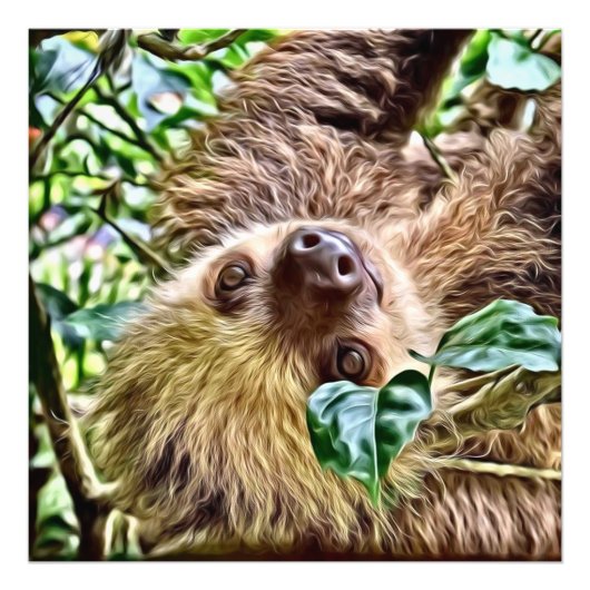 bemalt Sloth Fotodruck (Vorne)