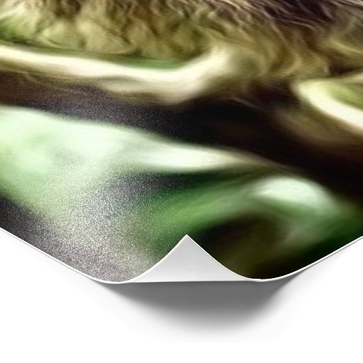 bemalt Sloth Fotodruck (Ecke)