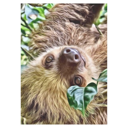 bemalt Sloth Tischdecke (Vorderseite)