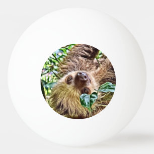 bemalt Sloth Tischtennisball