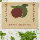 Bemalte Äpfel (Feind) Küchentuch (Gefaltet)