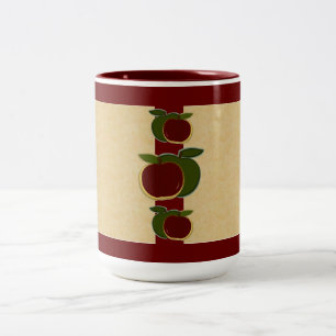 Bemalte Äpfel (Gegner/Preiselbeere) groß Zweifarbige Tasse