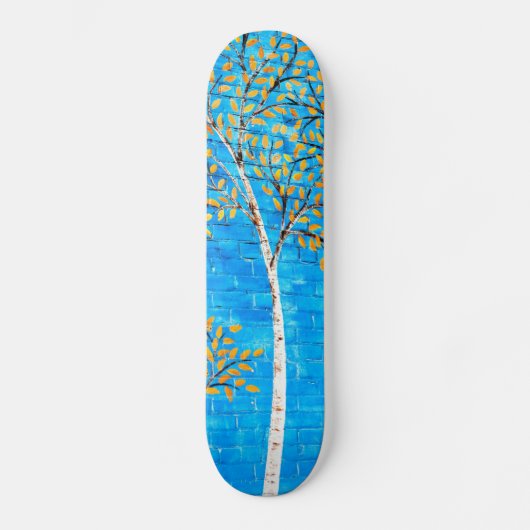 bemalte Bäume Skateboard (Vorderseite)