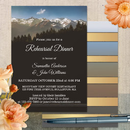 Bemalte Bergbauten Probe Abendessen Einladung