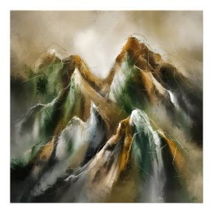 Bemalte Berge Fotodruck