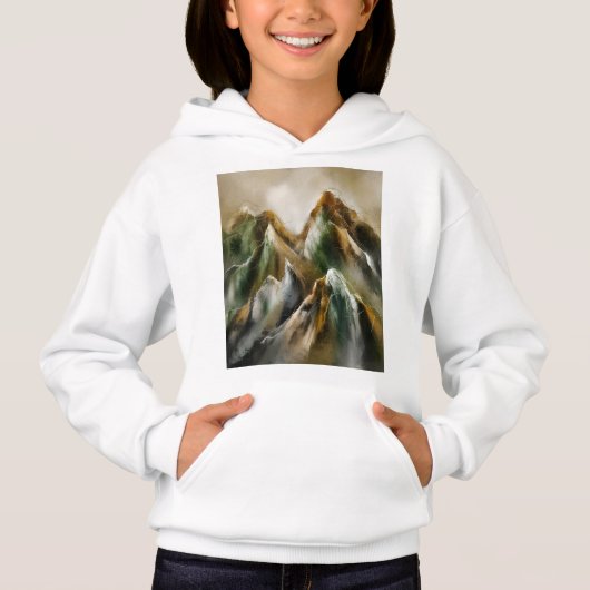 Bemalte Berge Hoodie (Vorderseite)