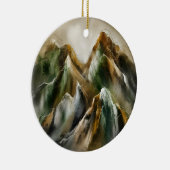 Bemalte Berge Keramik Ornament (Rechts)