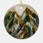 Bemalte Berge Keramik Ornament (Hinten)