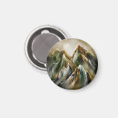 Bemalte Berge Magnet (Vorderseite/Rückseite)