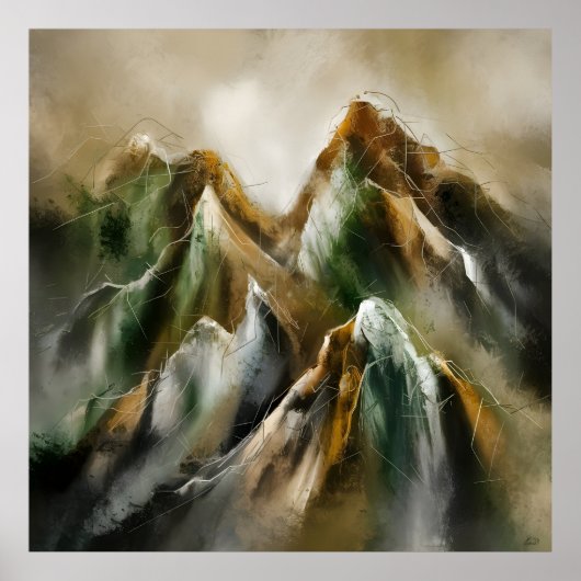 Bemalte Berge Poster (Vorne)