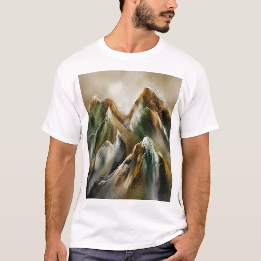 Bemalte Berge T-Shirt (Vorderseite)