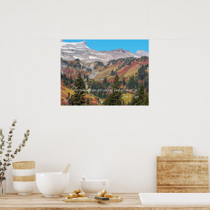 Bemalte Bergtal-Landschaft John Muir Zitat Poster