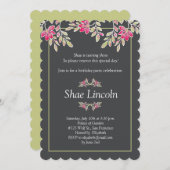 bemalte Blätter Einladung (Vorne/Hinten)