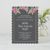 bemalte Blätter Einladung (Stehend Vorderseite)