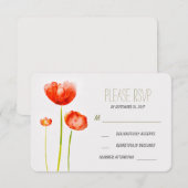 bemalte Blume Hochzeit RSVP-Karte RSVP Karte (Vorne/Hinten)