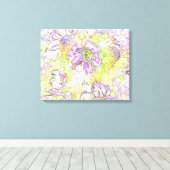 bemalte Blume Leinwanddruck (Insitu (Holzboden))