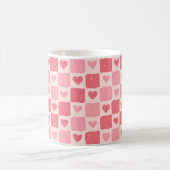 Bemalte Herzen Liebesmuster Klassische Tasse (Mittel)