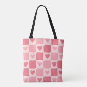 Bemalte Herzen Love Muster-Tasche Tasche (Rückseite)