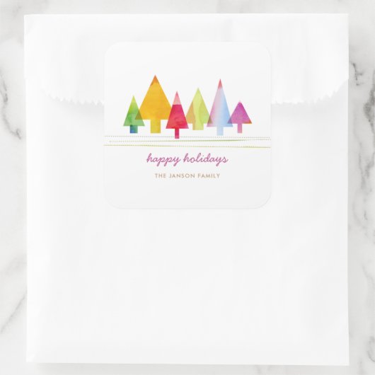 Bemalte Kiefern Aufkleber (Tasche)
