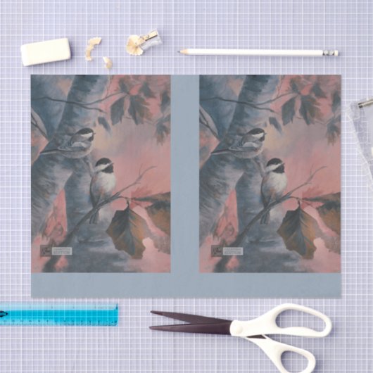 Bemalte Meisen DBL Seidenpapier (Handwerk)